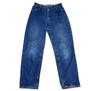 LL Bean Double L Comfort Waist Jeans Medium Wash Straight Leg Blue Mens 28x26.5